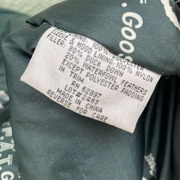 Vintage Triple F.A.T. Goose Men's Green Down Parka Jacket Size L - Picture 11 of 12